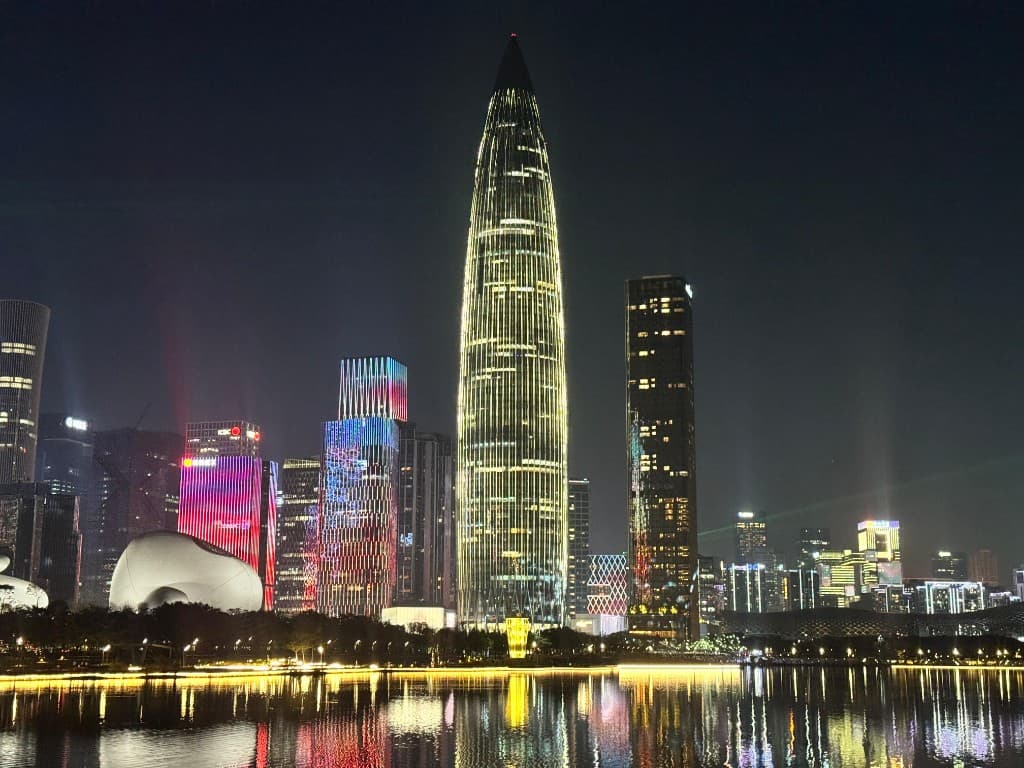 Shenzhen city skyline at night
